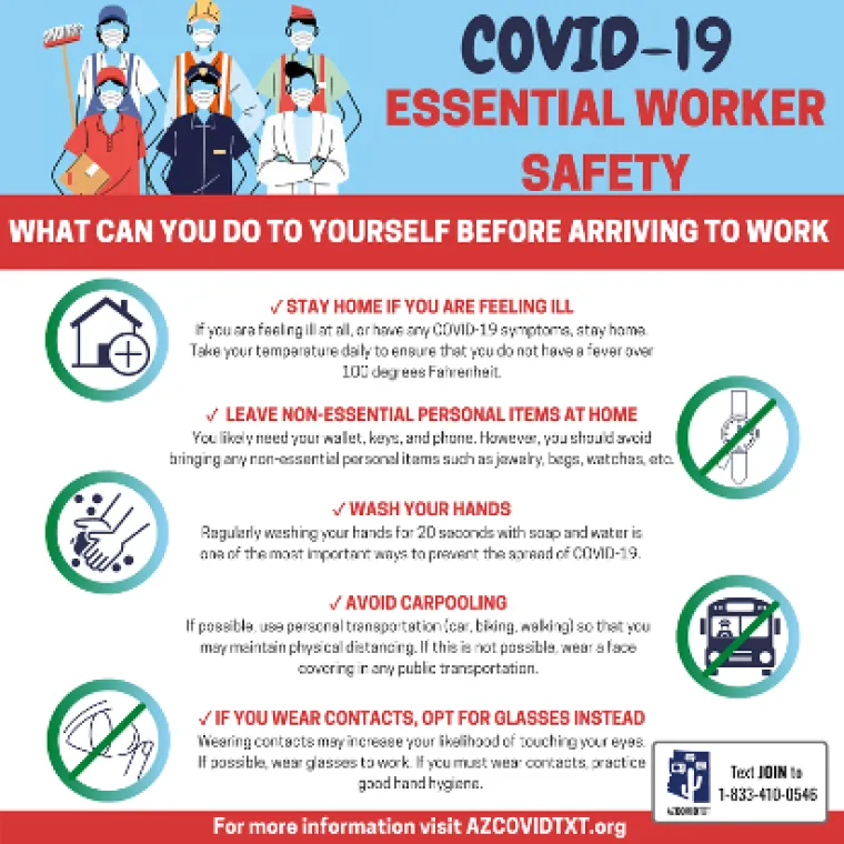 english Graphic of COVID19 Essential Worker Safety