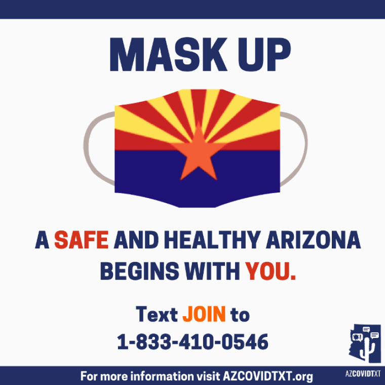 english Graphic of Mask Up: Text to Join
