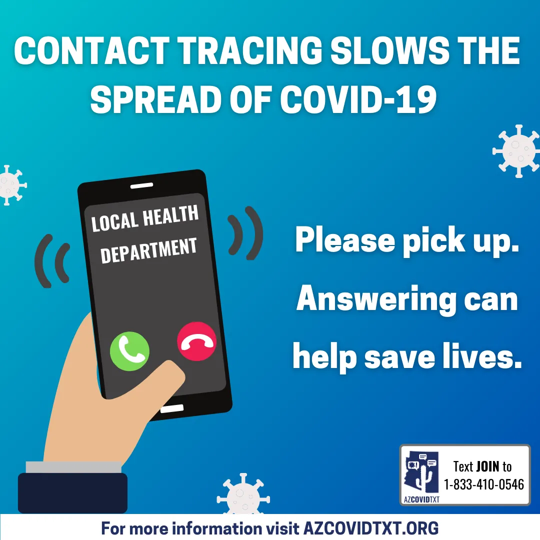 Graphic of Contract tracing slows the spread of COVID19 english