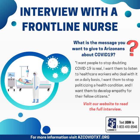english Graphic of Interview With a Frontline Nurse
