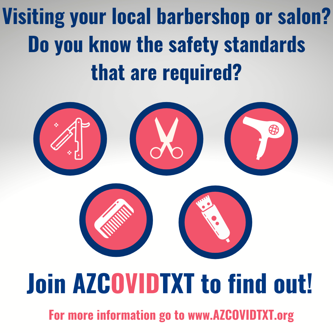 english Graphic of Required Safety Standards for Barbershops and Salon