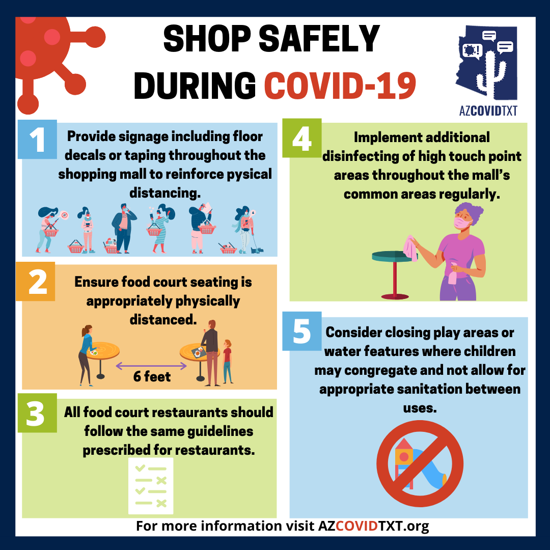 english Graphic of Shop Safely During COVID19